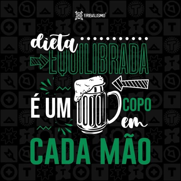 Dieta equilibrada é um copo em cada mão