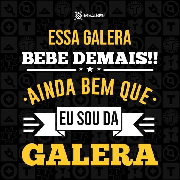 Essa galera bebe demais, ainda bem que eu sou da galera