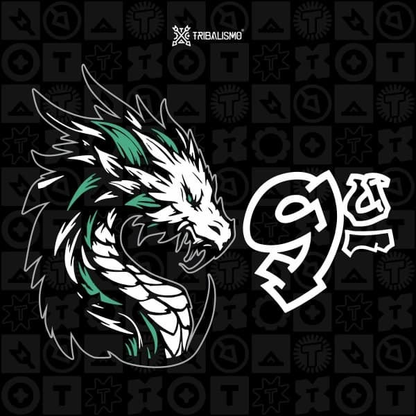 Dragão Verde e Branco