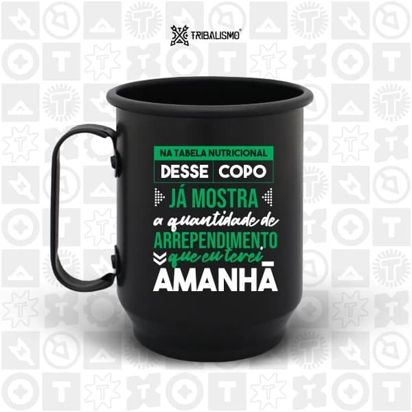 Na tabela nutricional desse copo já mostra a quantidade de arrependimento que eu terei amanhã